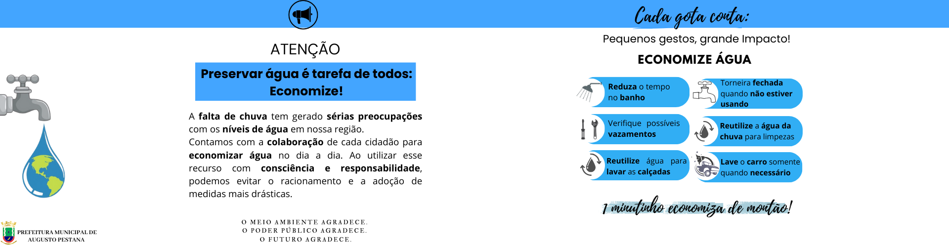 Preservar água é tarefa de todos! Economize